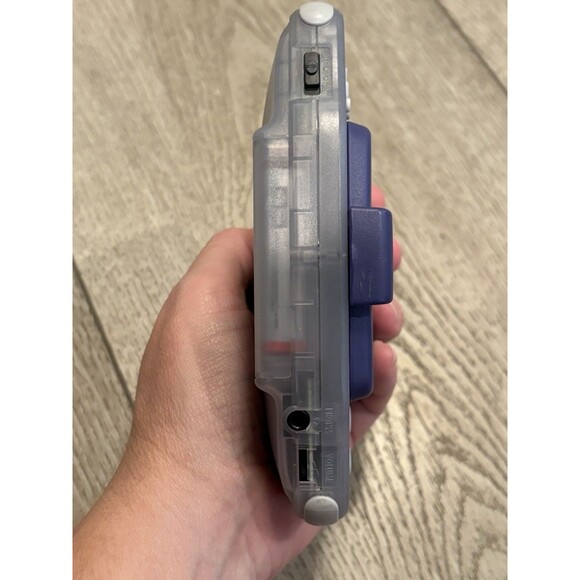 Nintendo Game Boy Advance Model AGB-001 Clear Glacier Mario Kart Game Works - Picture 6 of 10